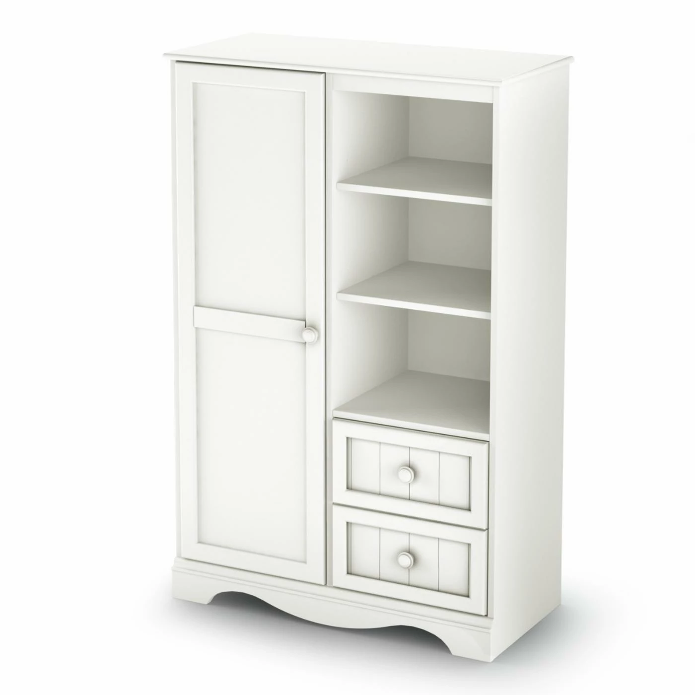 Outlet ⭐ South Shore White Jaelyn Door Chest ✔️
