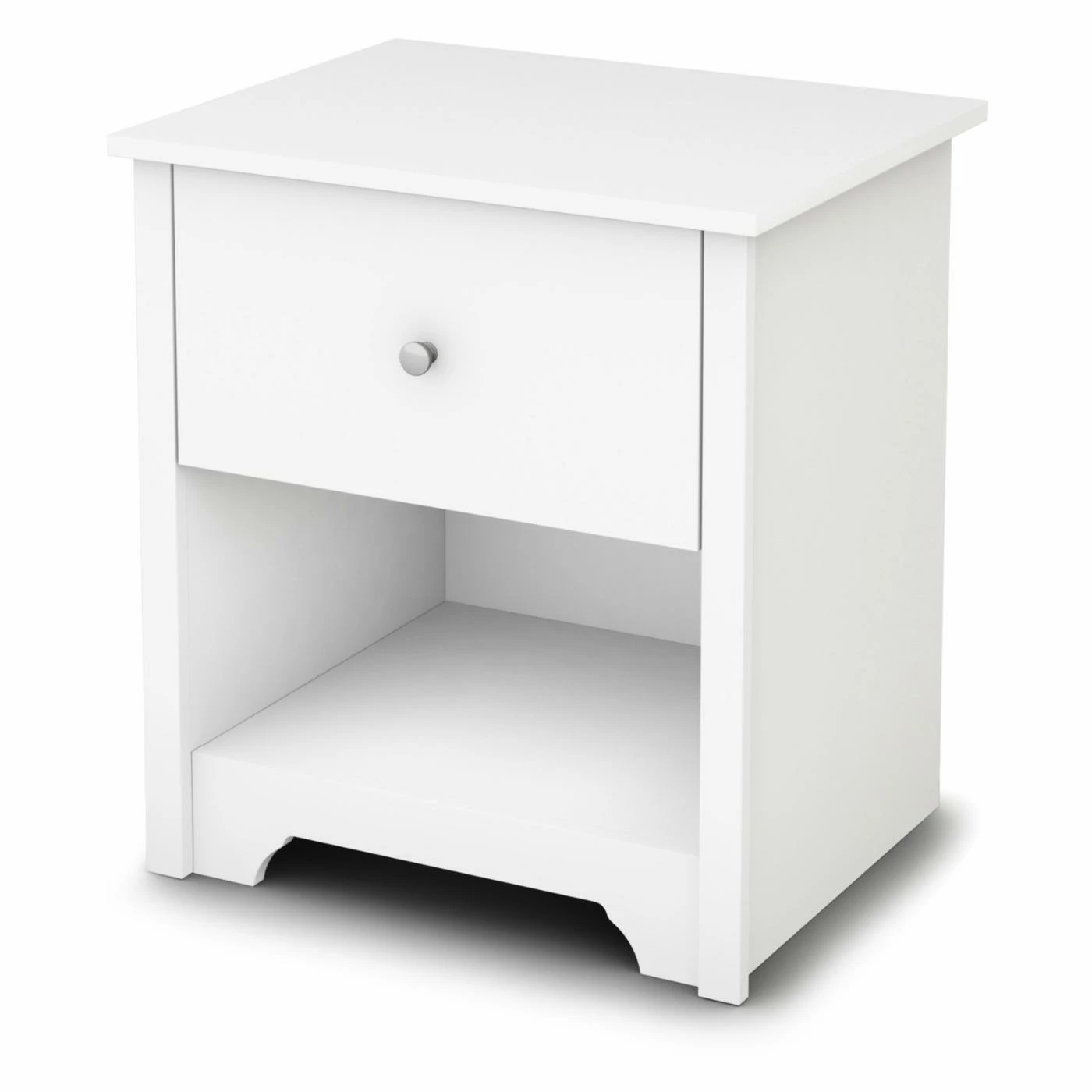 Outlet 🤩 South Shore White Vito 1 Drawer Nightstand 🔥