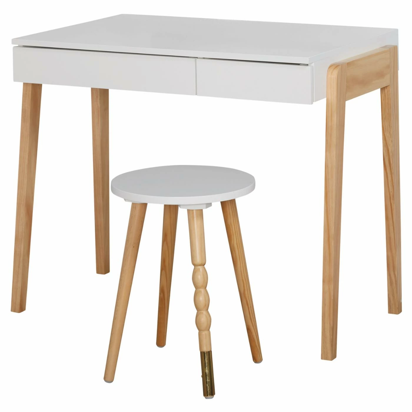 Best deal ๐ All Other Brands White Riley Writing Desk With Stool ๐