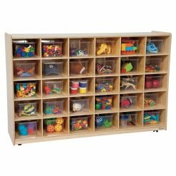 Discount 🔥 Classroom Wood Designs Natural 30 Tray Storage With Trays 🎁