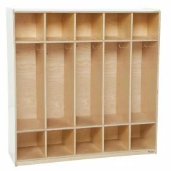 Promo 🥰 Lockers Wood Designs 5 Section Locker - Natural 🎉