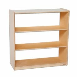 Brand new ⭐ Neutral Wood Designs Bookshelf With Acrylic Back - 36H In. 👍