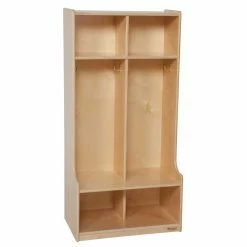 New 🤩 Lockers Wood Designs 2 Section Locker - Natural ⭐
