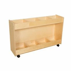 Hot Sale 👏 Neutral Wood Designs Contender 2 Tier Mobile Book Organizer 🧨