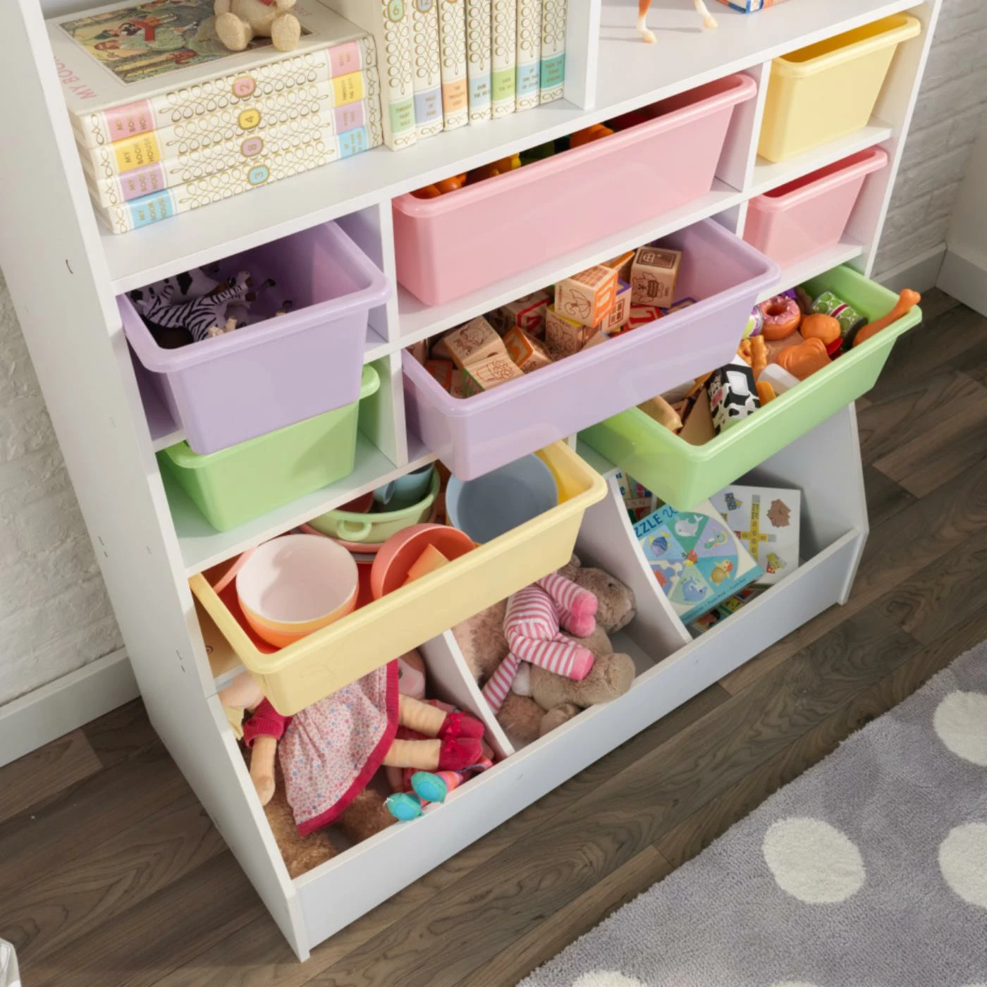 Hot Sale 🧨 Bins & Cubbies KidKraft Wall Storage Unit - White - 14980 🧨 - Image 5