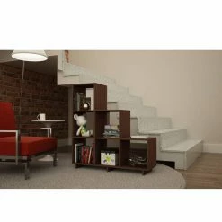 Wholesale ๐ Neutral Manhattan Comfort Cascavel Stair Cubbies Bookcase ๐ 11 Wholesale ๐ Neutral Manhattan Comfort Cascavel Stair Cubbies Bookcase ๐ -Badger Shop scaleMANH054
