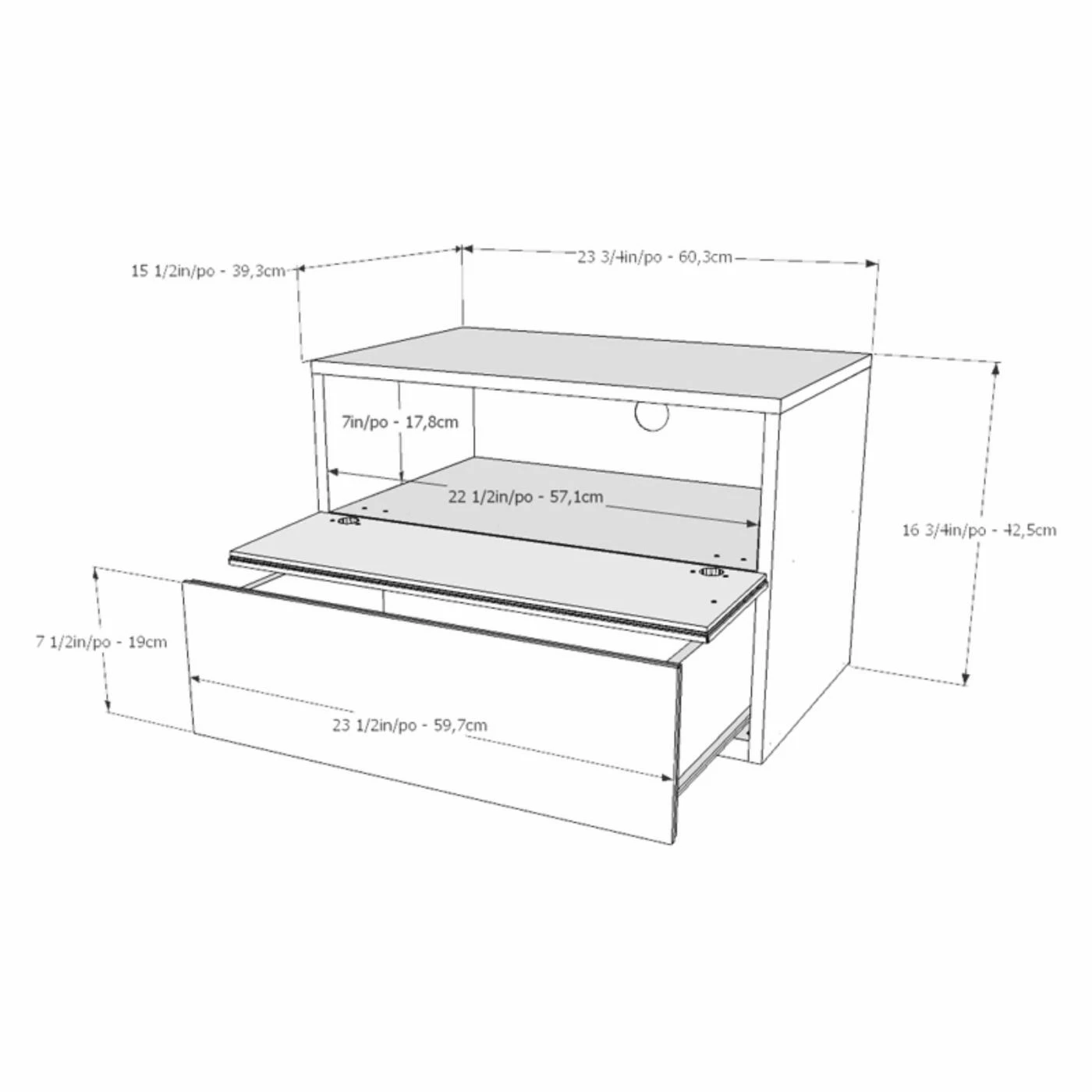 New 😀 Nexera Black Avenue 2 Drawer Nightstand 🔥 - Image 5