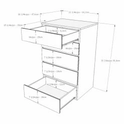 Cheap 😀 Nexera Chests BLVD 5 Drawer Chest 😍 11 Cheap 😀 Nexera Chests BLVD 5 Drawer Chest 😍 -Badger Shop scaleMFI586