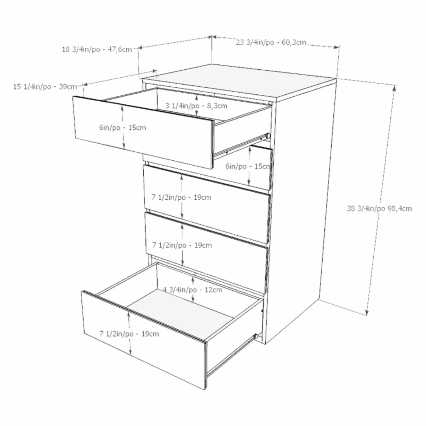 Cheap 😀 Nexera Chests BLVD 5 Drawer Chest 😍 7 Cheap 😀 Nexera Chests BLVD 5 Drawer Chest 😍 - Image 5
