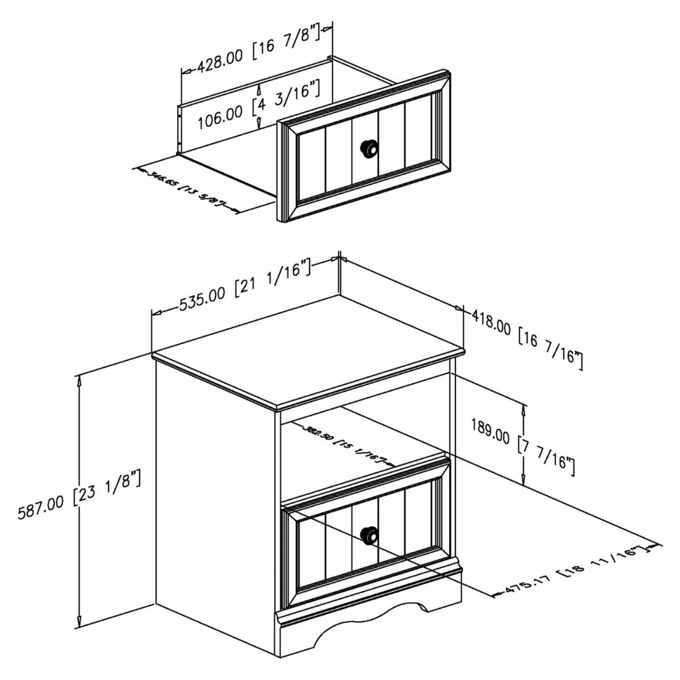 Cheap ๐ White South Shore Savannah 1 Drawer Nightstand ๐ฅ - Image 5