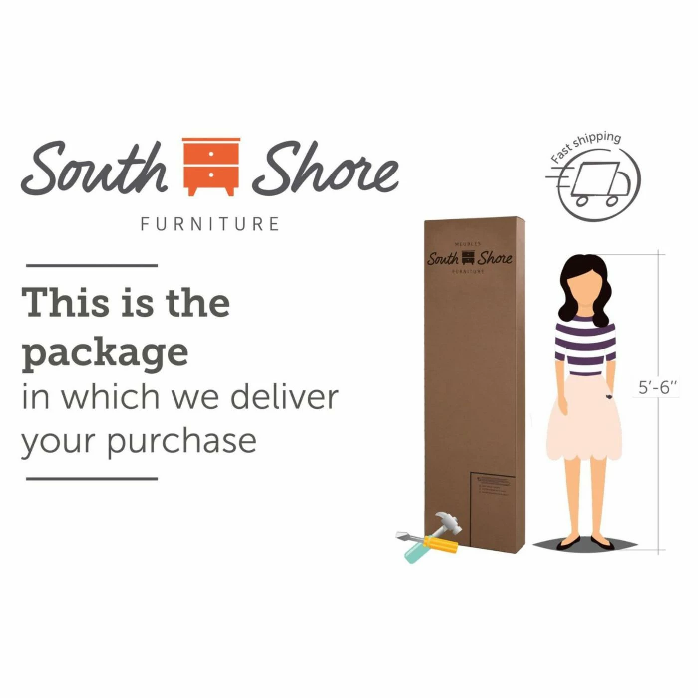 New ๐ Dressers South Shore Ulysses 6 Drawer Double ๐ Dresser ๐ - Image 5